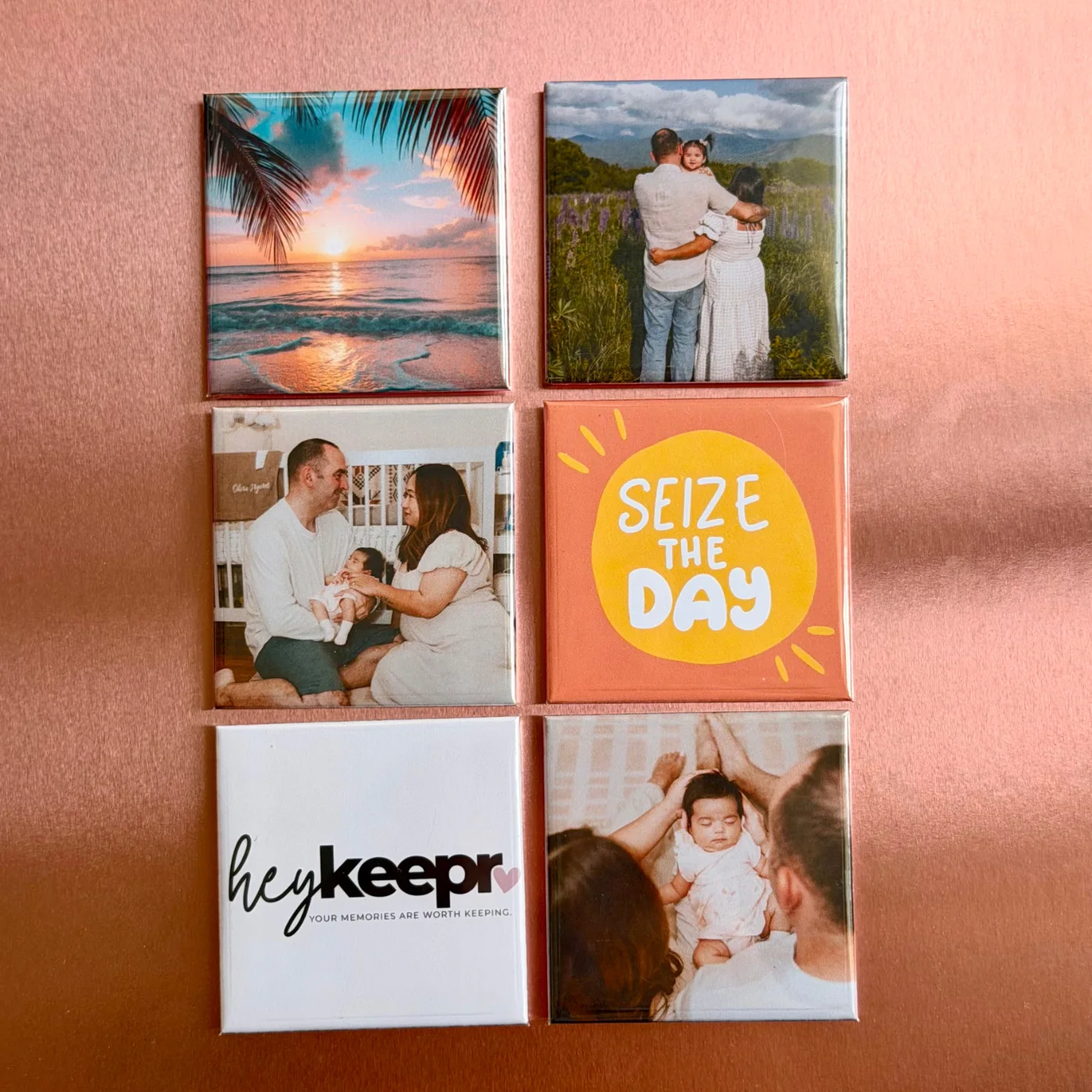 6 Custom Photo Magnets | 2" x 2" Square